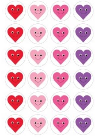 Happy Hearts Stickers (3 sheets)