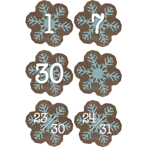 Snowflakes Calendar Days-