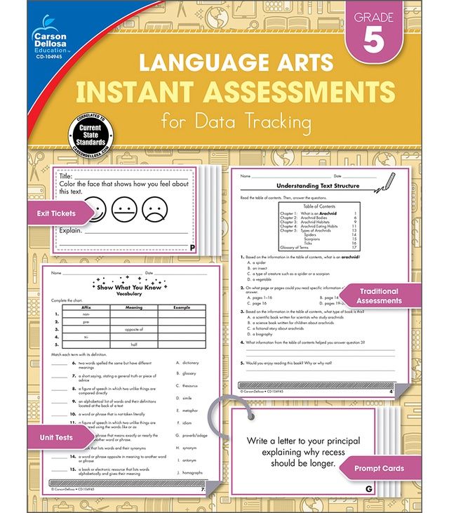 GR 5 Language Arts Instant Assessments/Data Tracking Resource Book