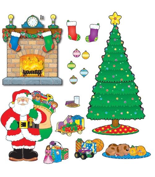 Christmas Scene Bulletin Board Set