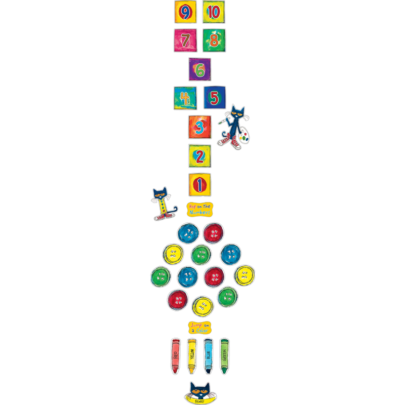 Pete the Cat Numbers and Colors Sensory Path