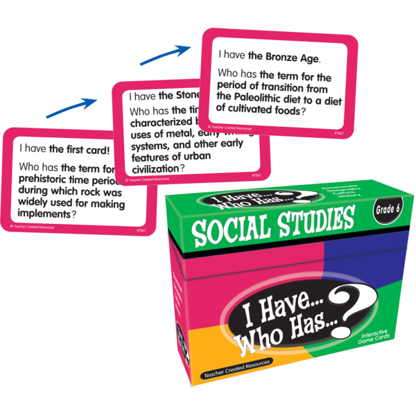 I Have Who Has Social Studies Game Grade 6