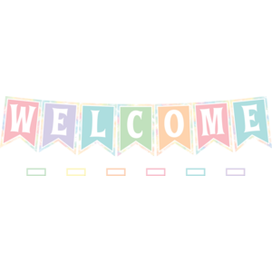 Pastel Pop Pennants Welcome BBS