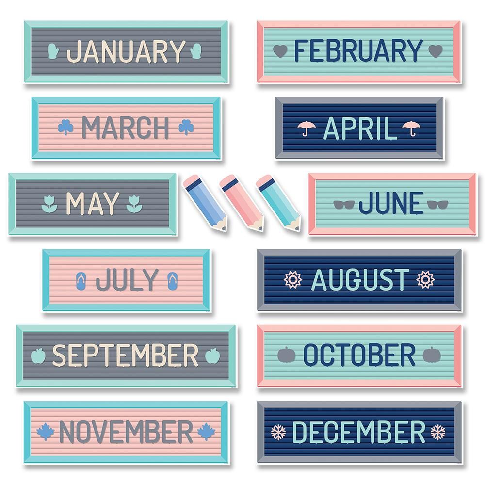 Calm &amp; Cool Months of the Year Mini Bulletin Board