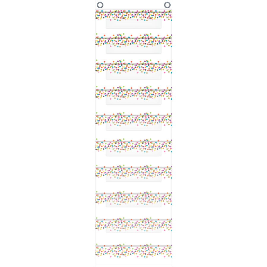 Pocket Chart Confetti 10 Pocket File Storage