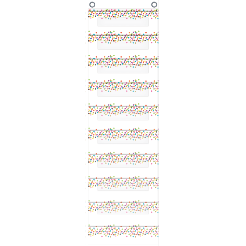 Pocket Chart Confetti 10 Pocket File Storage