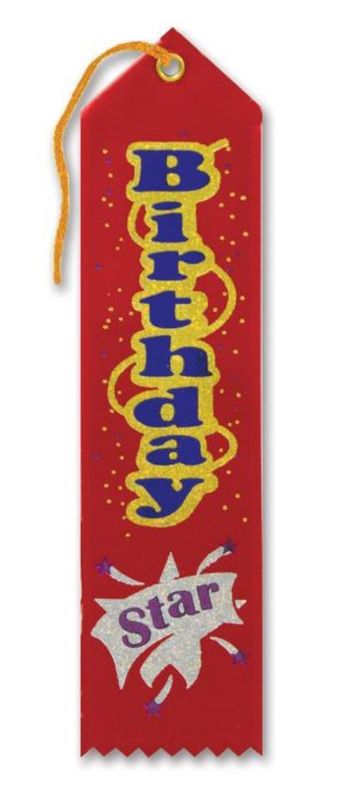 Birthday Star Award Ribbon