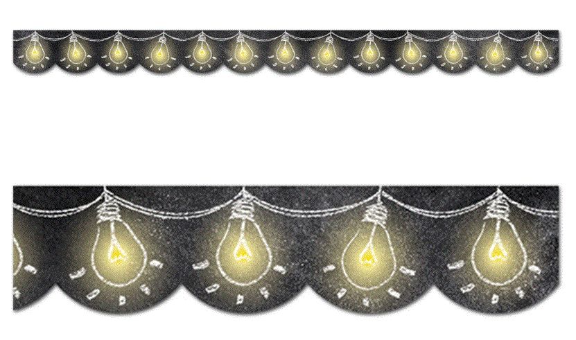 Chalk It Up! Lightbulbs Border