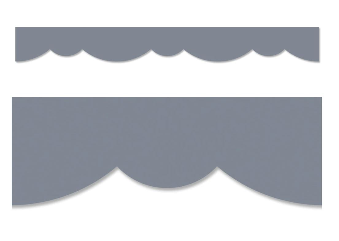 Charcoal Stylish Scallops EZ Border