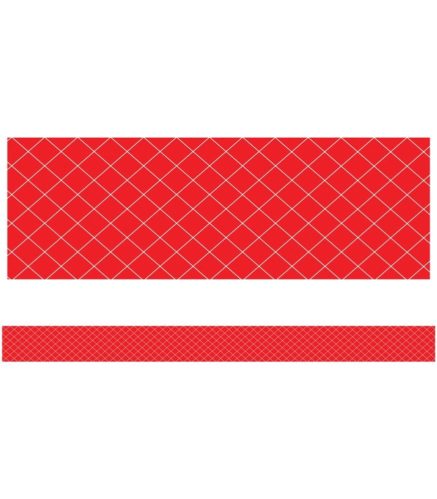 Red Lattice Straight Border