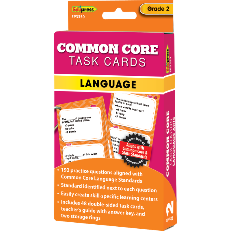 Language Task Cards Grade 2