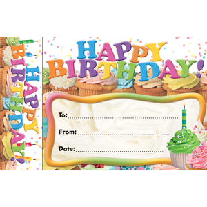 Happy Birthday Cupcakes Bookmark Awards