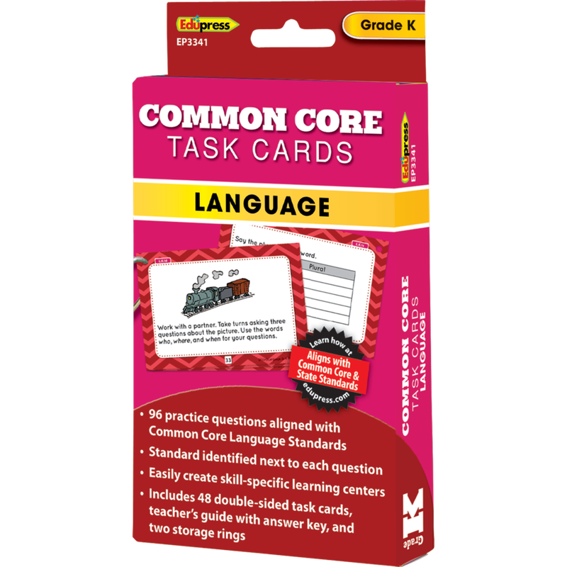 Language Task Cards Grade K