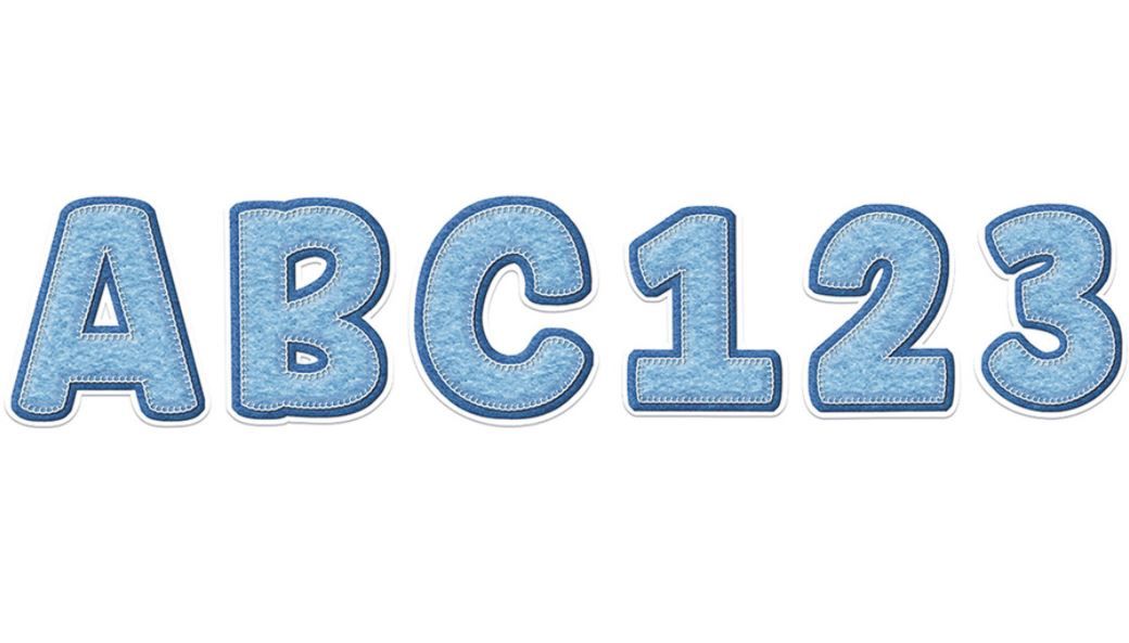 Blue Felt Deco Letters A Close Knit Class