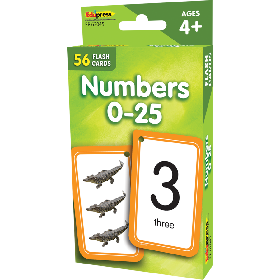 Numbers 0-25 Flash Cards
