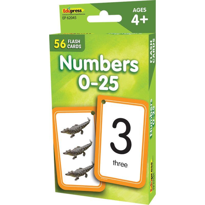 Numbers 0-25 Flash Cards
