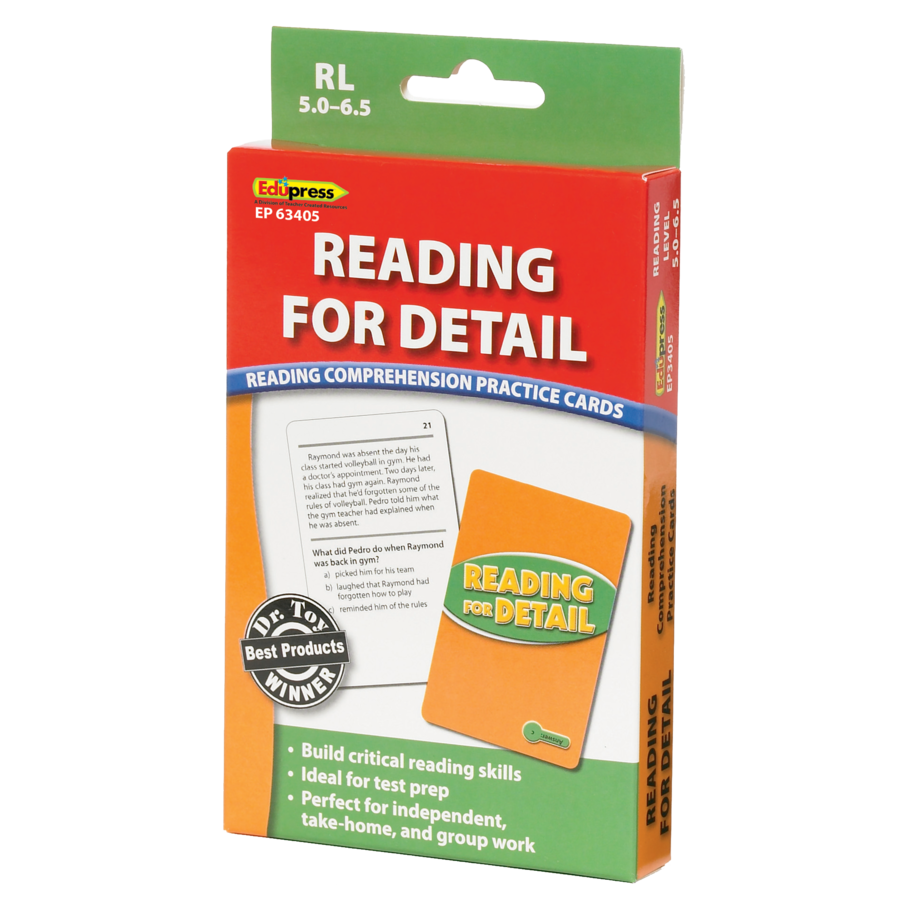 Reading for Detail Practice Cards Green Level