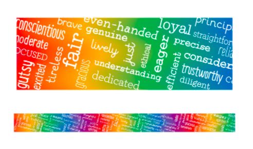 Positive Character Straight Border Trim