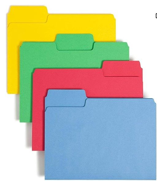 (3 ct) Primary Colors File Folders