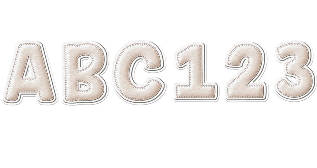 Cream Felt Deco Letters A Close Knit Class