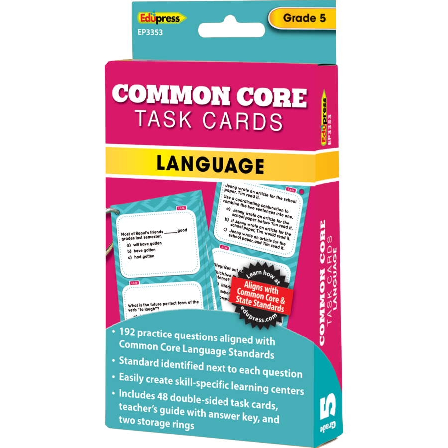 Common Core Language Task Cards Grade 5