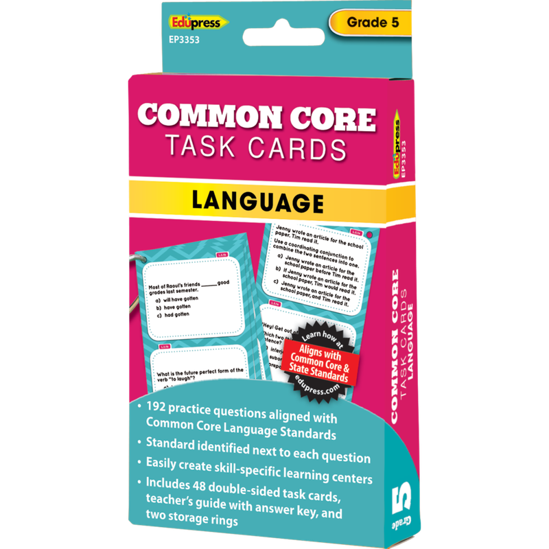 Common Core Language Task Cards Grade 5