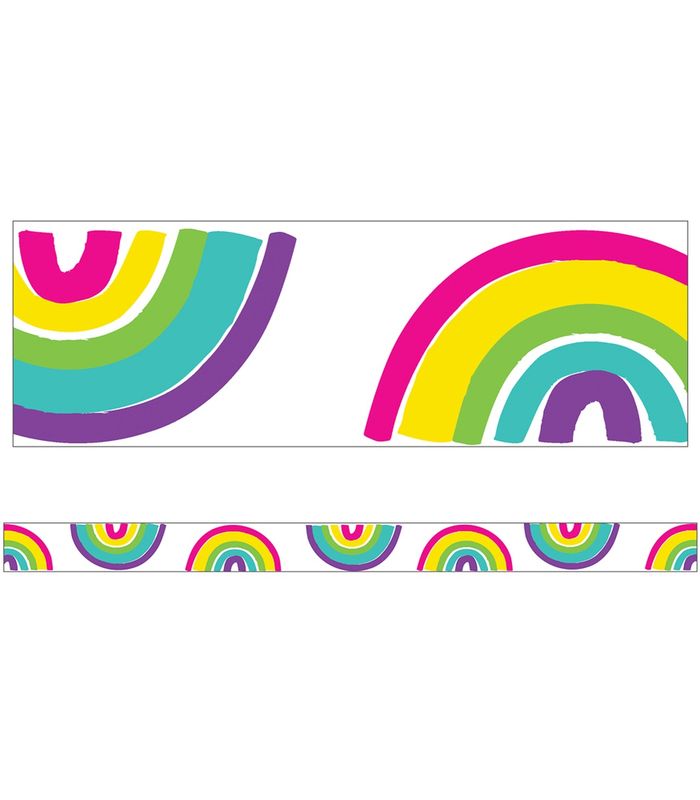 Kind Vibes Rainbows Straight Border Trim