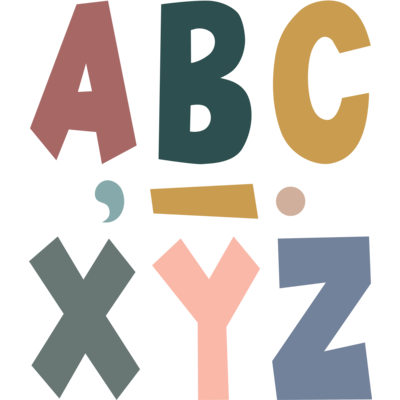 Wonderfully Wild 7&#39;&#39; Fun Font Letters