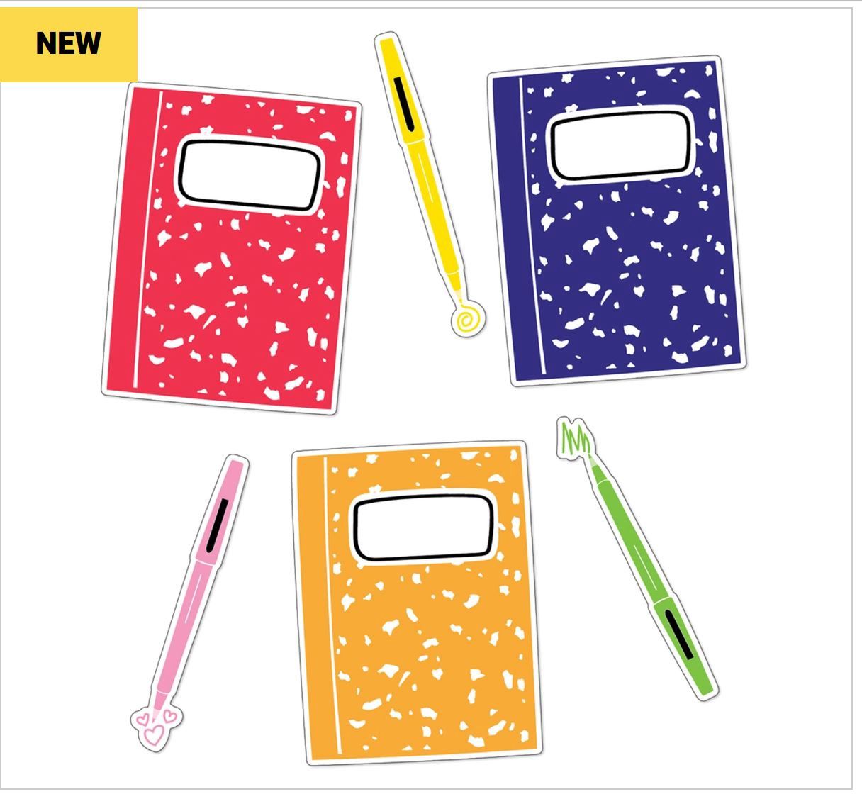Notebooks &amp;amp; Pens Cut Outs Happy Place