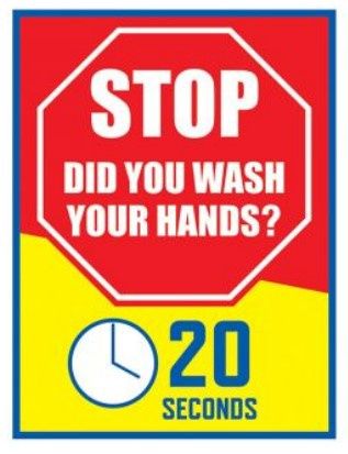 Stop Sign Did You Wash Your Hands? Poster (15.25x11.75)