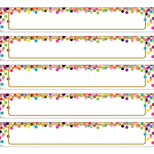 Large Confetti Labels Magnetic Accents