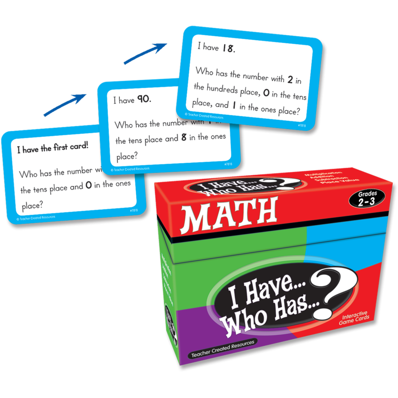 I Have Who Has Math Game Grades 2-3