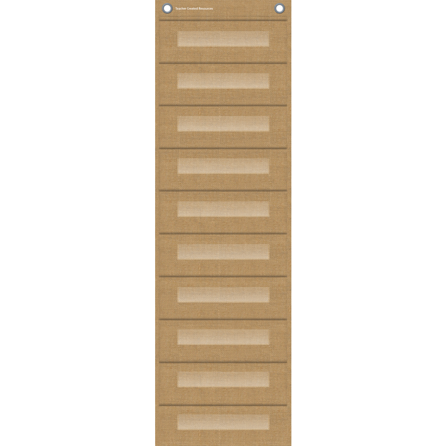 Burlap 10 File Pocket Chart