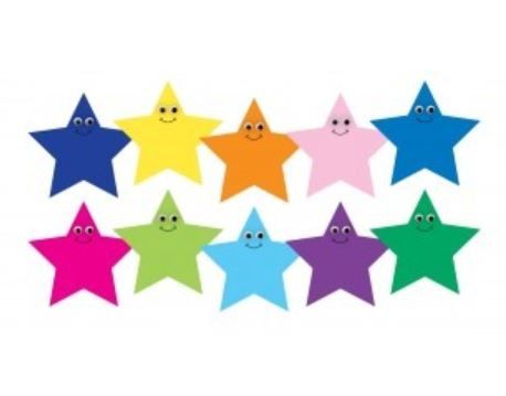 7&#39;&#39; Happy Multi-Color Star Accents