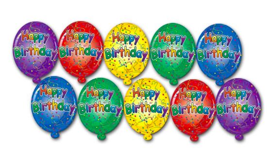 Mini Happy Birthday Cutouts