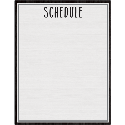 Schedule Write On/Wipe Off Chart Modern Farmhouse