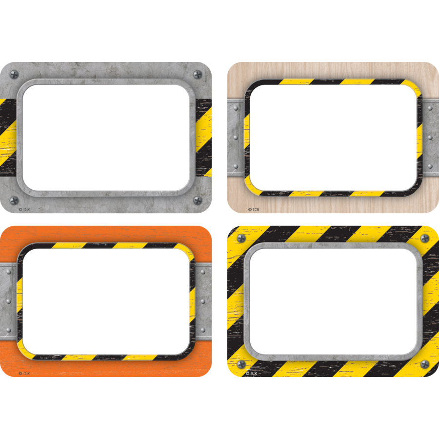 Under Construction Name Tags/Labels - Multi Pack