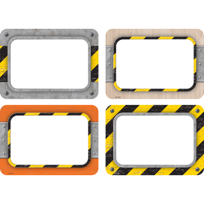 Under Construction Name Tags/Labels - Multi Pack