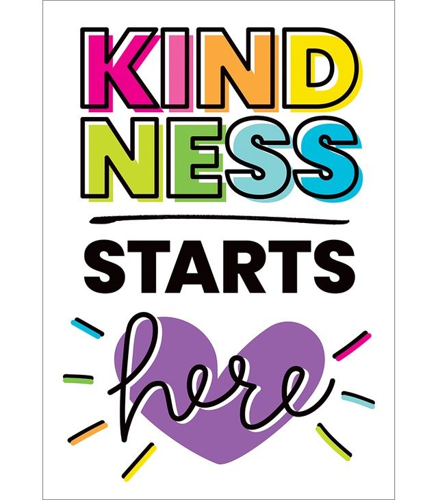 Kind Vibes Kindness Starts Here Kind Poster
