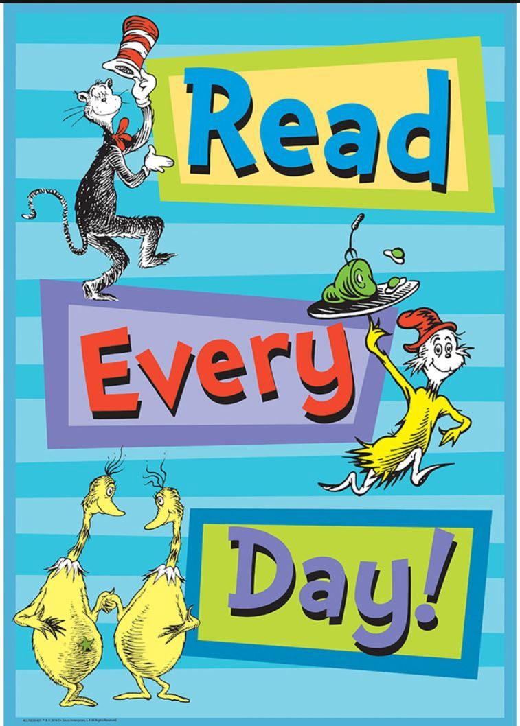 Dr. Seuss Read Every Day Poster