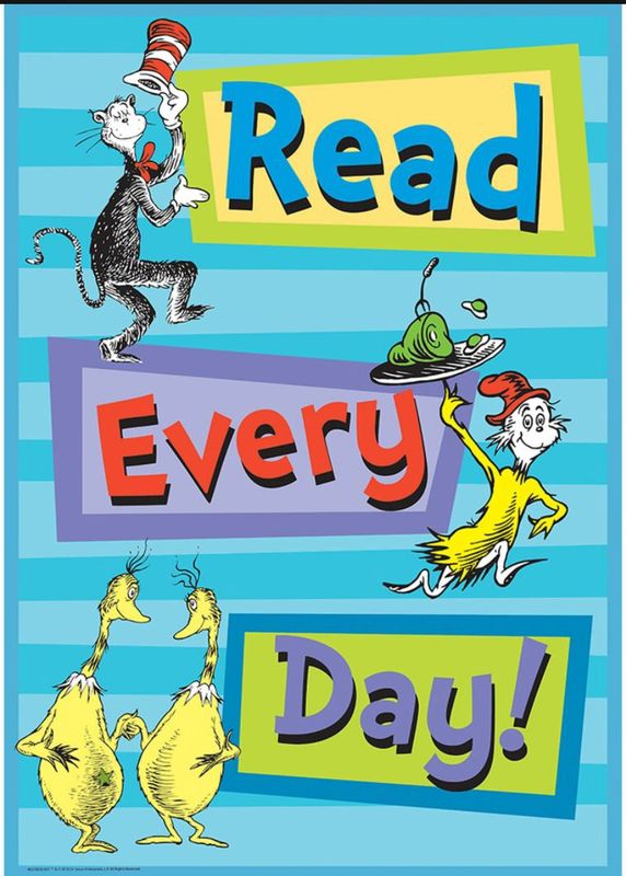 Dr. Seuss Read Every Day Poster