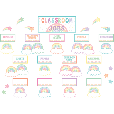 Pastel Pop Classroom Jobs Mini BBS