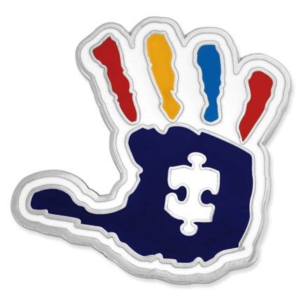 Autism Awareness Hand Pin