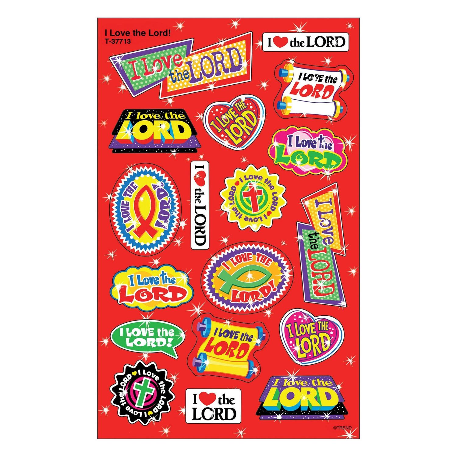 I Love the Lord! Foil Stickers