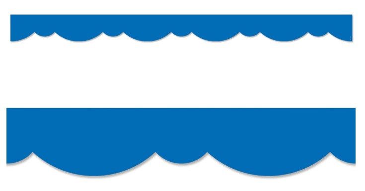 Royal Blue Stylish Scallops Border EZ Border (Core Decor)