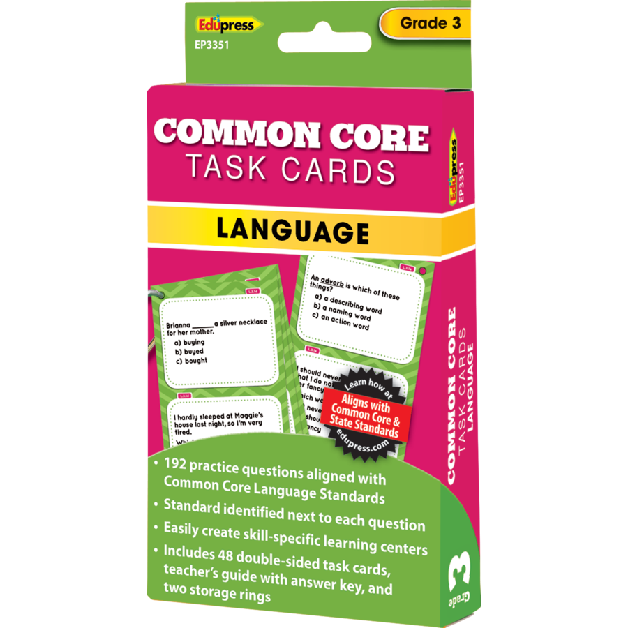 Language Task Cards Grade 3