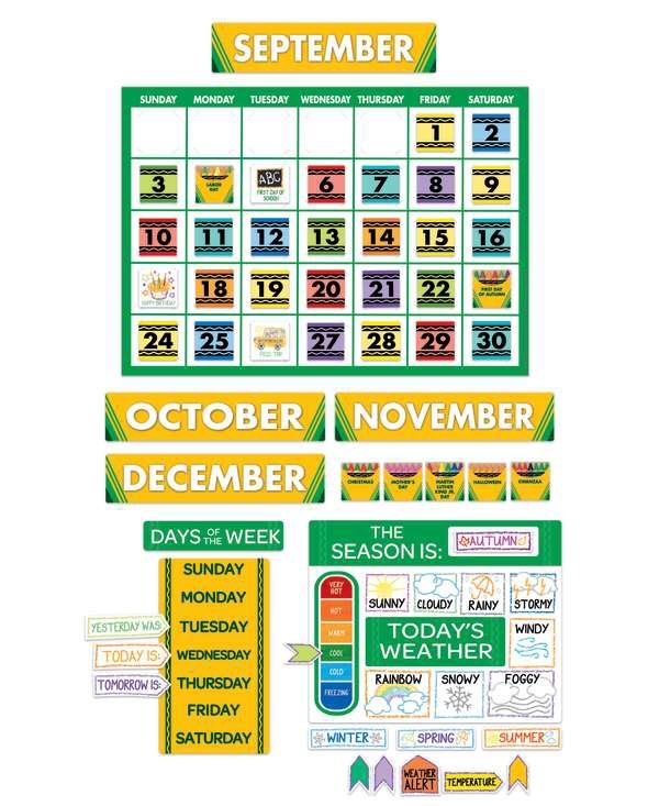 Crayola Calendar Bulletin Board Set