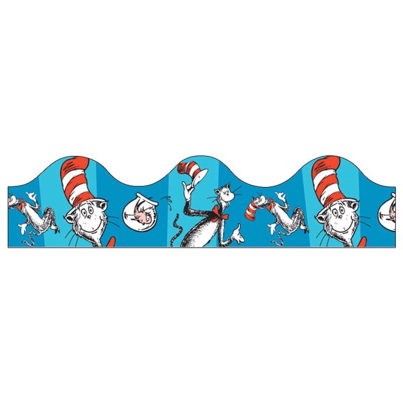 Cat in the Hat Blue Deco Trim Border