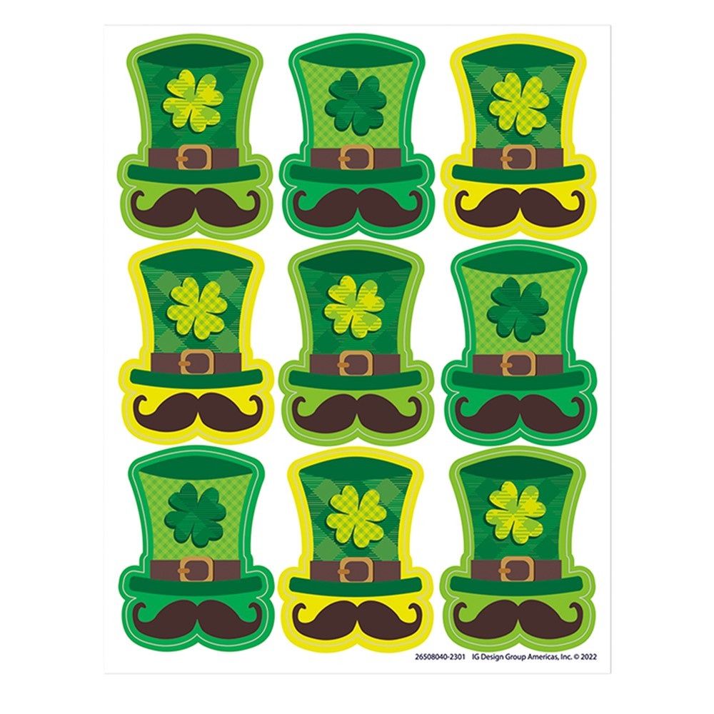 St. Pats Hats Giant  Stickers