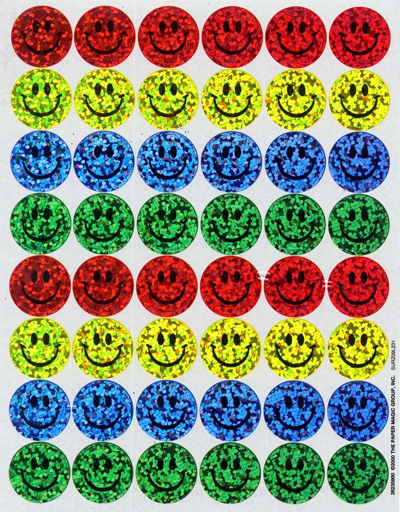 Primary Smiles Sparkle Stickers